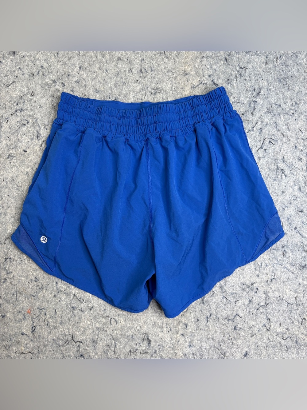 Lululemon Blue Running Shorts Size 6 Lined Mesh Panel Athletic Workout